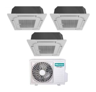 Hisense Trial Split Cassette Aire Acondicionado 9+9+12 Con 3amw72u4rfa R-32 Wi-fi Opcional 9000+9000+12000 - Nuevo