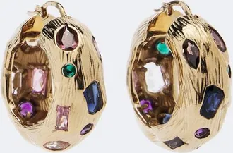 Jimmy Choo London Crystal-embellished hoop earrings