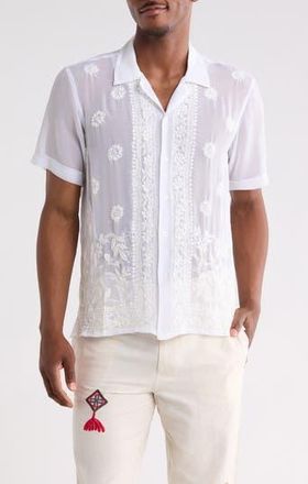 Raga Man Pranit Short Sleeve Button-Up Shirt in Eggshell at Nordstrom Rack, Size X-Large