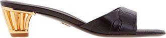 Ferragamo Arya 40 Cage Heel Mules, Size 7 C