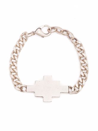 Marcelo Burlon Bracciale a catena con logo - Argento