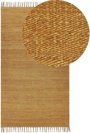 Beliani Rug LUNIA Mustard 80 x 150 cm Jute