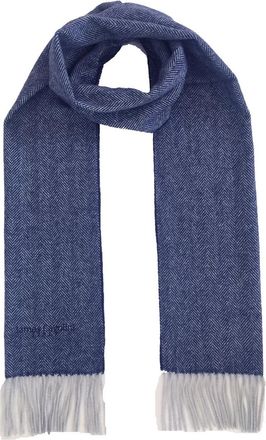 James Cavolini Dnu James Cavolini Italy Mens Cashmere Wool Chevron Scarf
