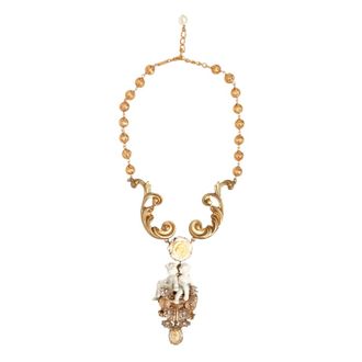 Dolce & Gabbana Necklaces, female, Yellow, Size: ONE SIZE Charm Necklace