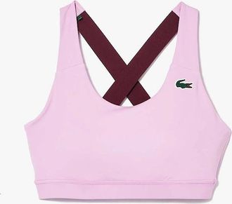 Lacoste Womens Sport Breathable Stretch Bralette - Pink - Size: XS