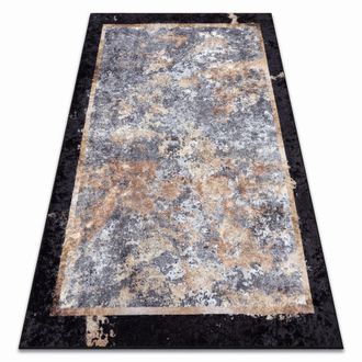 RugsX Alfombra Lavable Miro 51328.804 Abstra&ccedil;&atilde;o Antideslizante - Gris / Oro Grey 160x220 Cm