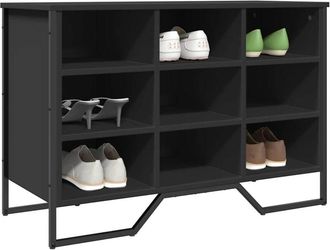 vidaXL Scarpiera Nera 90x38x61,5 cm in Truciolato - Vidaxl