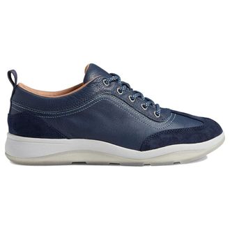 Vionic Nyla Leather Suede Womens Low Top Trainers - Navy - Size:UK 5.5