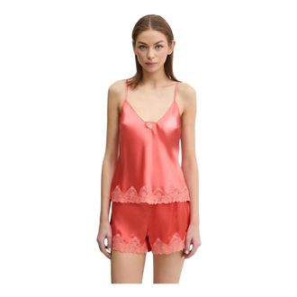 Chantelle Cabaret Sauvage Top - Dames - Pyjama - Oranje - M - Polyester - Nachtkleding