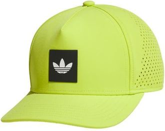 adidas Floatie Trefoil Snapback Baseball Cap in Solar Yellow/Black/White at Nordstrom