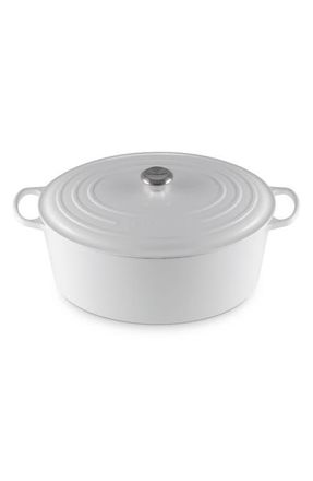 LE CREUSET Signature 15 1/2-Quart Oval Enamel Cast Iron French/Dutch Oven in White at Nordstrom