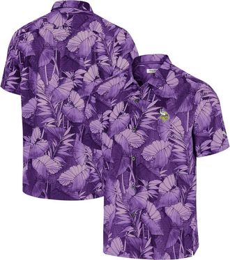 Tommy Bahama Mens Tommy Bahama Purple Minnesota Vikings Big & Tall Coast Nuevo Fronds IslandZone Button-Up Shirt at Nordstrom, Size X-Large