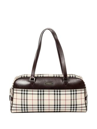 Burberry 2000 House Check tote bag - women - Canvas/Fabric/Leather - One Size - Neutrals