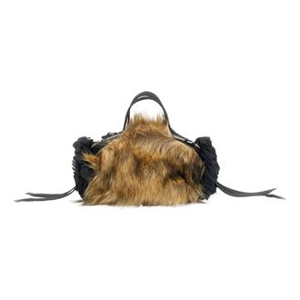 Simone Rocha Bolso Mini de Piel Sint&eacute;tica con Rosetas de Doble Lazo y Adornos - Bags - Mujer - Marr&oacute;n - ONE SIZE