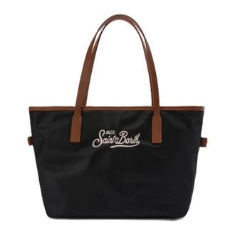 MC2 Saint Barth Tote Bags, female, Black, Size: ONE SIZE City Bag Mid Nylon Shoulder Bag