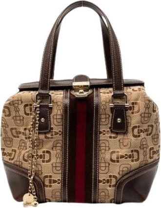 Gucci Pre-owned The Treasure Handtas - Dames - Vintage Handtas - Bruin - ONE Size - Leer - Vintage