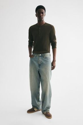 H&M Baggy Jeans in Washed Denim Blue at Nordstrom, Size 30 X 32