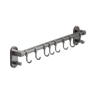 OEM Estante Para Ollas De Pared: Barra De Aluminio Ajustable De 40 Cm (15,7 Pulgadas), Apta Para Utensilios De Cocina, No Requiere Taladrar