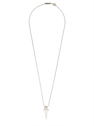 Rick Owens Pentagram Charm Geometric Pendant Brass Necklace