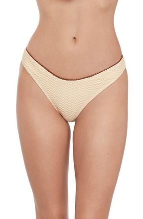 Steve Madden Scoop Front Hipster Bikini Bottoms in Pearl at Nordstrom, Size X-Large