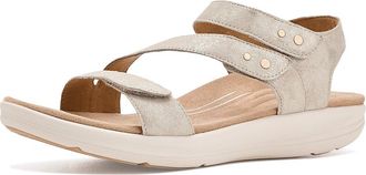 Aetrex Savannah Platform Sandals Womens Dress Sandals Champagne : EU 42 (US Womens 10.5-11) M (B), Leather