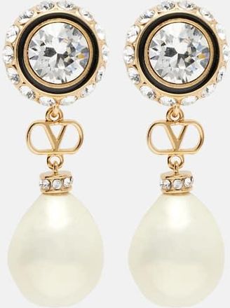 Valentino Orecchini pendenti VLogo con cristalli