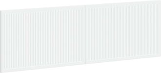 vidaXL Cabecero Montada En La Pared Ede Blanco Madera De Ingenier&iacute;a Vidaxl