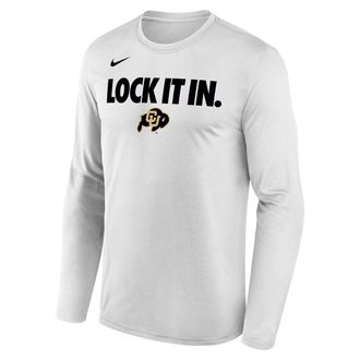 Nike Colorado 2026 On-Court Bench Nike Mens Dri-FIT College Long-Sleeve T-Shirt in White | M22284P870COLO-WHT