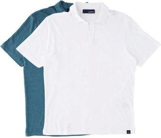 Lardini Tops, Heren, Wit, 2Xl, Katoen, Polo Shirt met Korte Mouwen