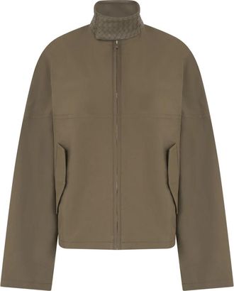 Bottega Veneta Compact Katoenen Jas - Heren - Zomerjassen - Grijs - XL - Katoen - Jassen