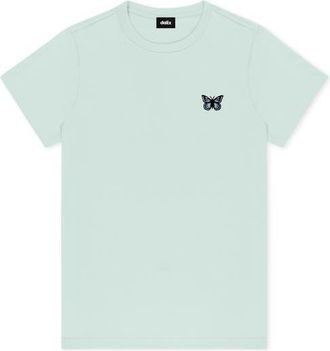 Dalix Butterfly Short Sleeve Classic Cotton Tee in Seafoam at Nordstrom, Size Xx-Large