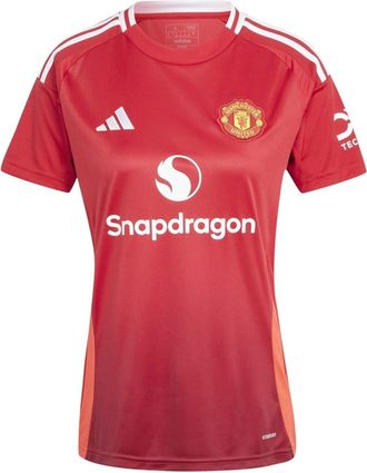 adidas Womens Manchester United Home Shirt 2024 2025 in Red - Size 18 UK
