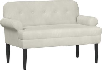 vidaXL Sof&aacute; Amoroso Con Botones Acolchados Crema 120 X 66 X 78 Cm Vidaxl
