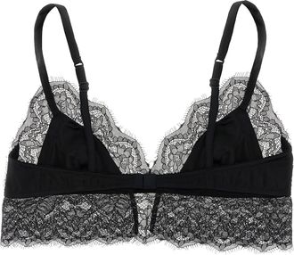 Dolce & Gabbana Womens Black Silk Bra Clothing