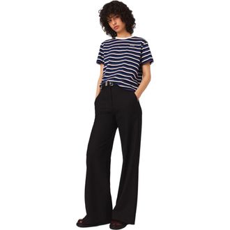 Maje Suit trousers with pintucks in Navy at Nordstrom, Size 36 Eu