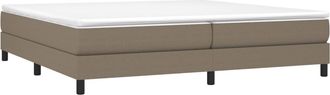 vidaXL Vidaxl - Cama Box Spring Con Colch&oacute;n Tela Gris Taupe 200x200 Cm