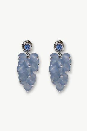 Classicharms Isla Cascade Cluster Aquamarine Bead Drop Earrings in Auqamarine at Nordstrom