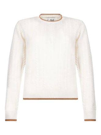 MC2 Saint Barth cable-knit sweater - women - Wool/Polyamide - M - White