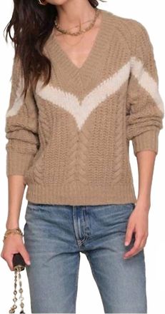 Heartloom Bosca V-Neck Sweater In Wheat