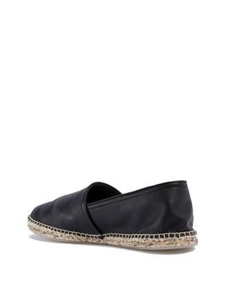 Ferragamo Mens Lamar Gancini Logo Espadrilles Black Shoes > Loafers & Sandals