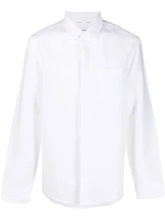 Calvin Klein long-sleeve pocket shirt - White
