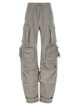 The Attico Gray Cotton Cargo Womens Pants