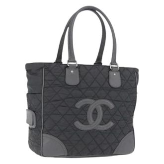 Chanel Pre-owned Vintage Nylon Tote Bag - Pre-owned - Mujer - Gris - ONE SIZE