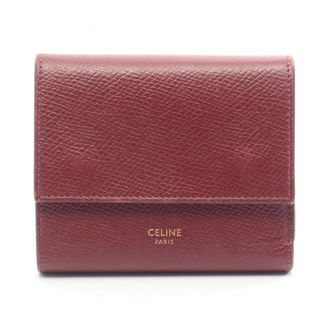 Celine Bordeaux Leather Wallet (Tri-Fold) (Pre-Owned)