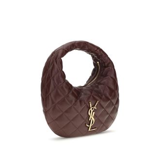 Saint Laurent Womens Brown Lamb Ovis Aries Shoulder Bag