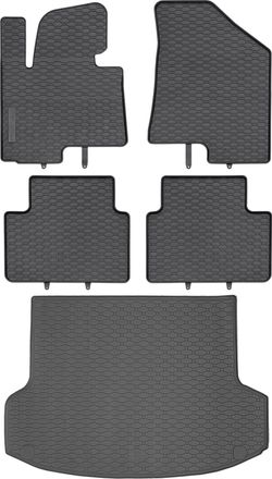 OEM Juego De Alfombrillas De Goma Para Coche Y Alfombrilla Para Maletero Para Hyundai Ix35 Suv (2010-06.2015)