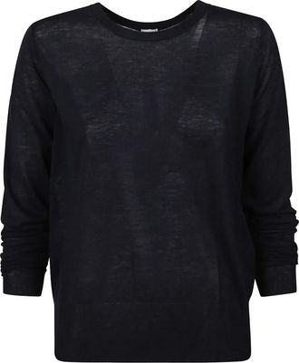 C.T. Plage Top met ronde hals - Blauw