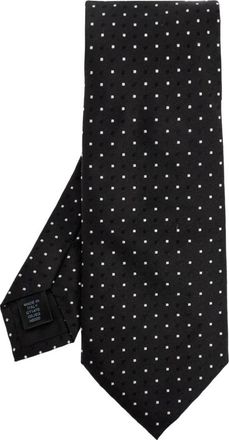 Dolce & Gabbana Silk Polka Dot Tie - Heren - Stropdassen - Zwart - ONE Size - Accessoires