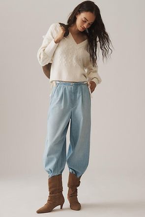 Pilcro High-Rise Denim Joggers