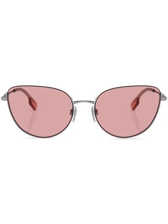 Burberry Sunglasses Zonnebril met cat-eye montuur - Zilver